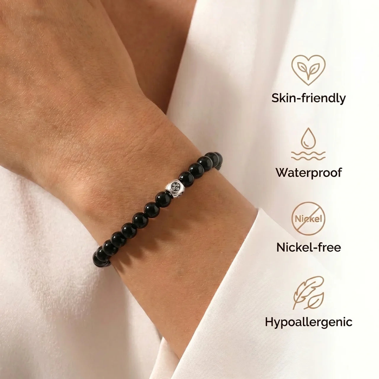 Obsidian Bracelet - Pearls