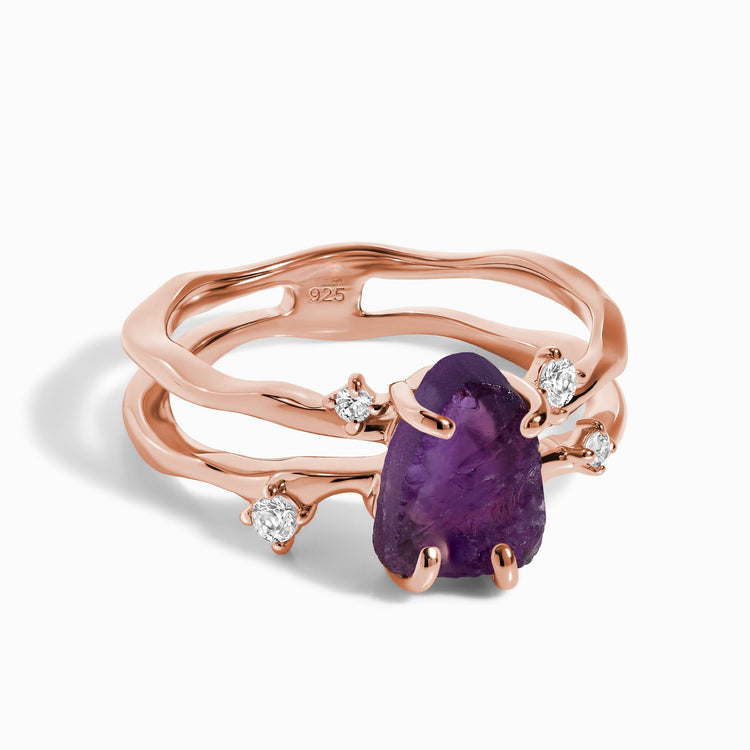 Amethyst Ring - Raw Crystal