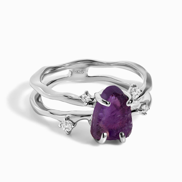 Amethyst Ring - Raw Crystal