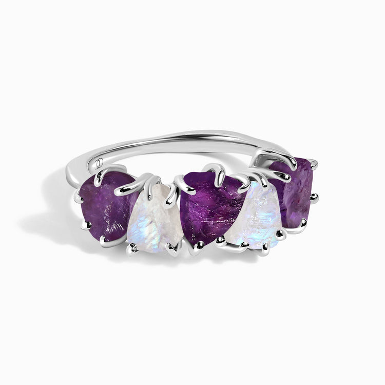 Amethyst & Moonstone Ring