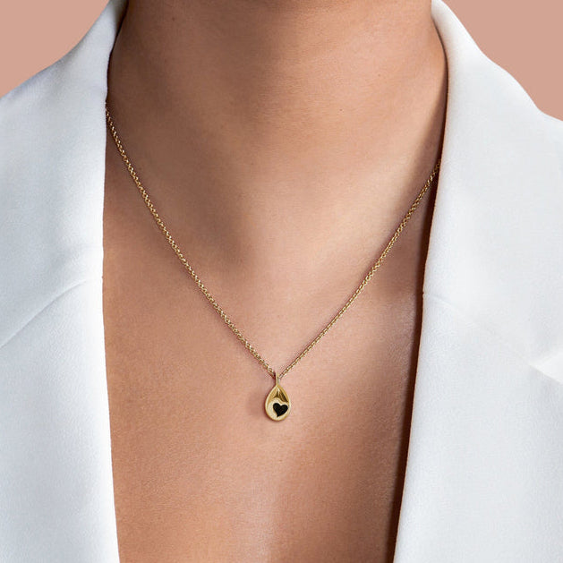 Obsidian Necklace - Hidden Heart