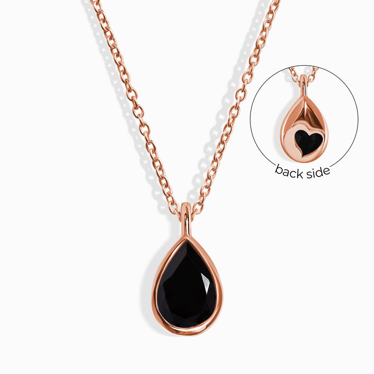 Obsidian Necklace - Hidden Heart