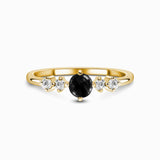 Obsidian Ring - Pearl Cut