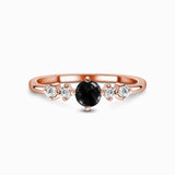 Obsidian Ring - Pearl Cut