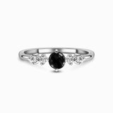 Obsidian Ring - Pearl Cut