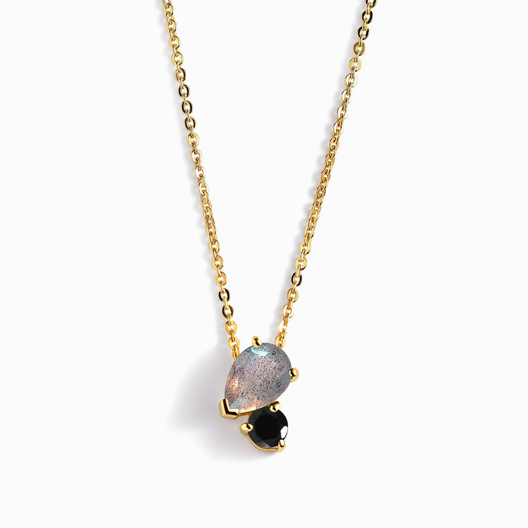 Obsidian & Labradorite Necklace