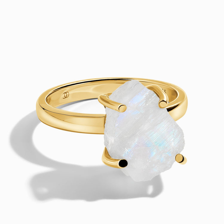 Moonstone Ring - Raw Stone