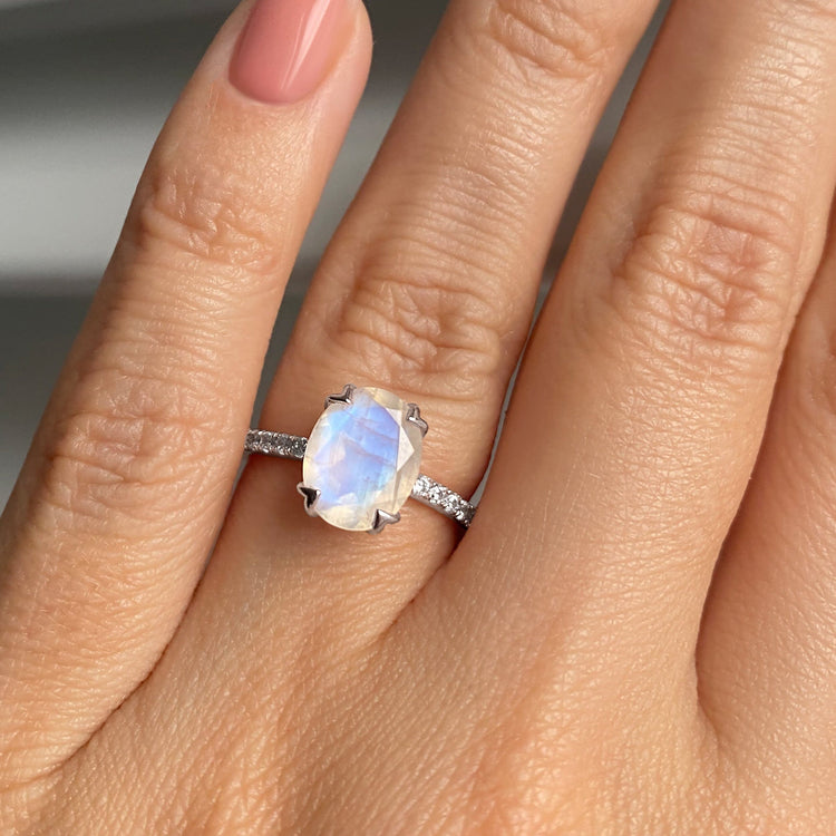 Moonstone Ring - Brocaded