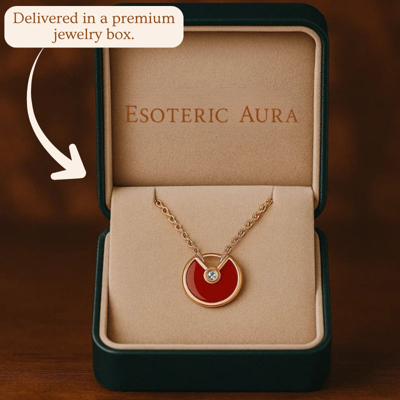 Carnelian Necklace - Circle Pendant