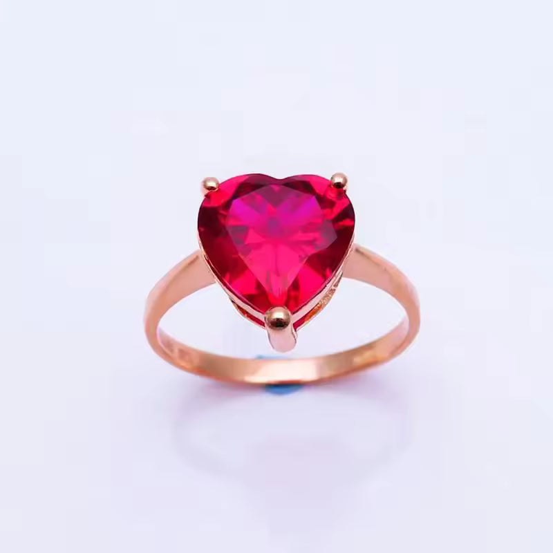 Ruby Ring - Shiny Heart