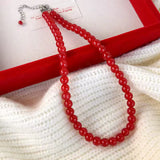 Carnelian Pearl Necklace