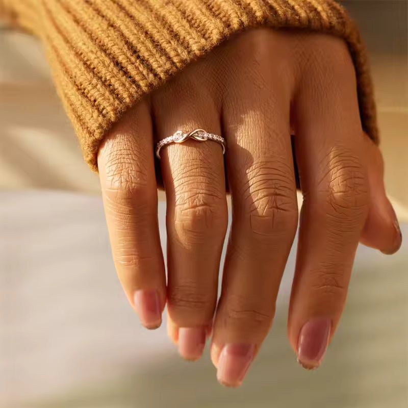 Rose Quartz Ring - Infinity
