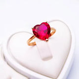 Ruby Ring - Shiny Heart