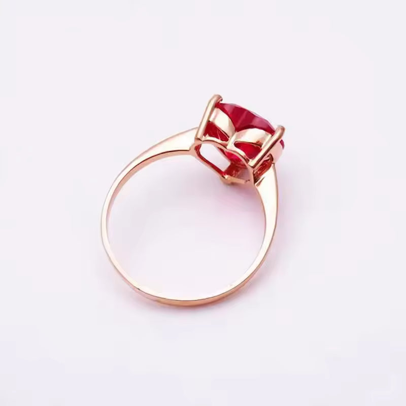Ruby Ring - Shiny Heart