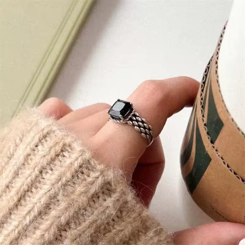 Obsidian Ring - Vintage