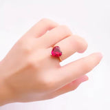 Ruby Ring - Shiny Heart