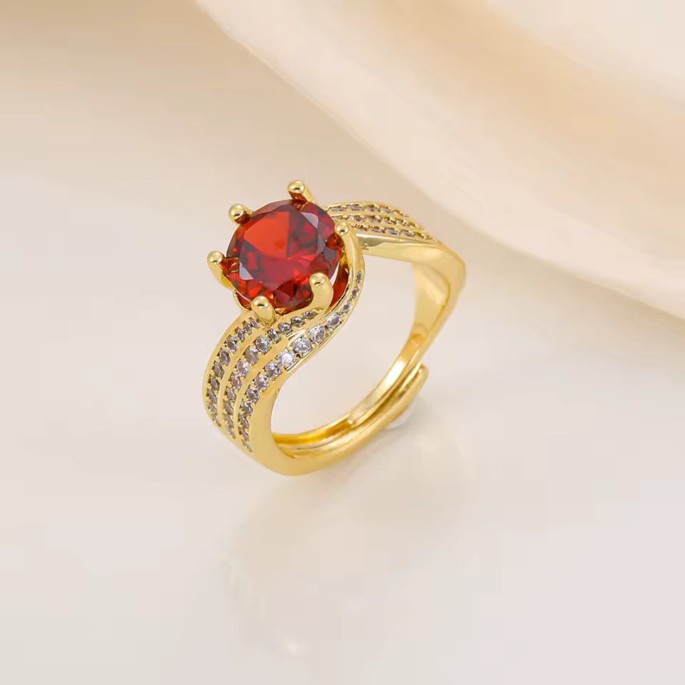 Ruby Ring - Golden Princess