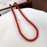Carnelian Pearl Necklace