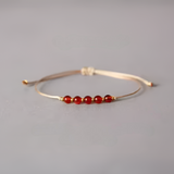 Carnelian Bracelet - Natural Cord