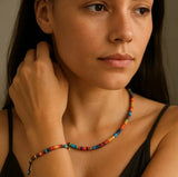 Jaspis Chakra Set - Necklace & Bracelet