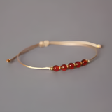 Carnelian Bracelet - Natural Cord