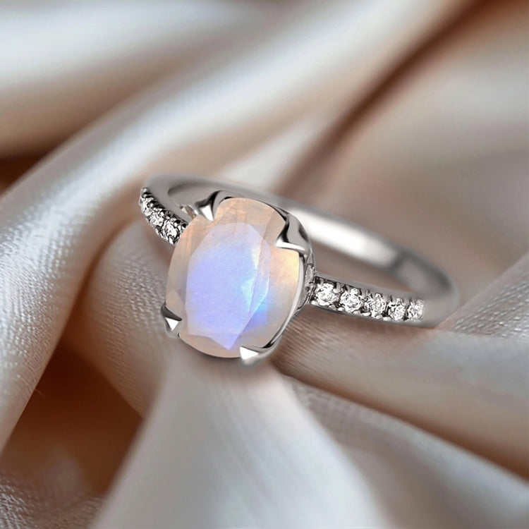 Moonstone Ring - Brocaded