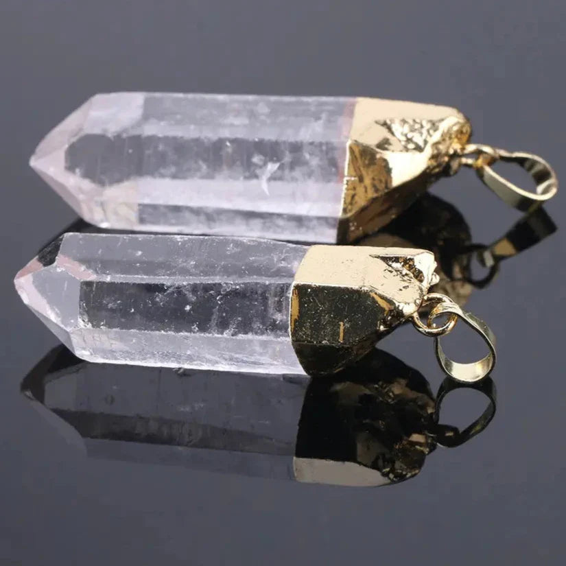 Clear Quartz Necklace - Hexagon Pendant