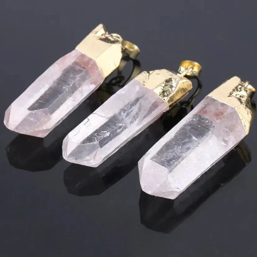 Clear Quartz Necklace - Hexagon Pendant