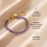 Amethyst Bracelet - Gold Alloy