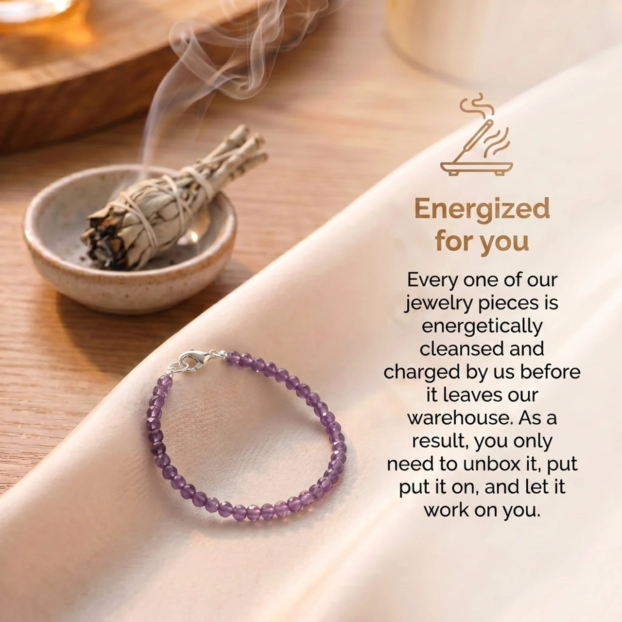 Amethyst Bracelet - Faceted Beads