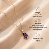 Amethyst Necklace with Gold Chain