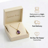Amethyst Necklace with Gold Chain