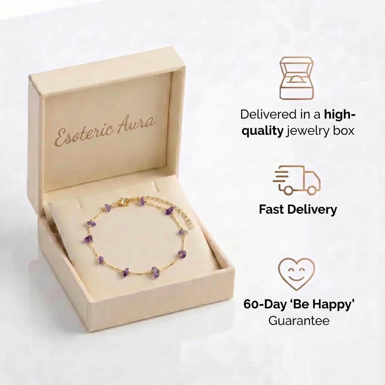 Amethyst Bracelet - Natural Pearls in Silver
