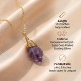 Amethyst Necklace - Elegant Pendant
