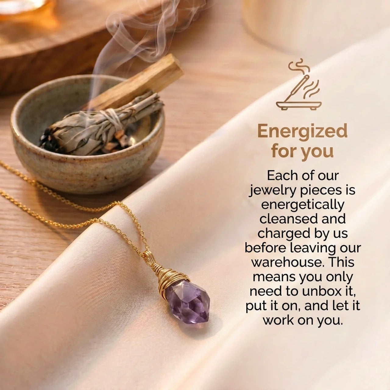 Amethyst Necklace - Elegant Pendant