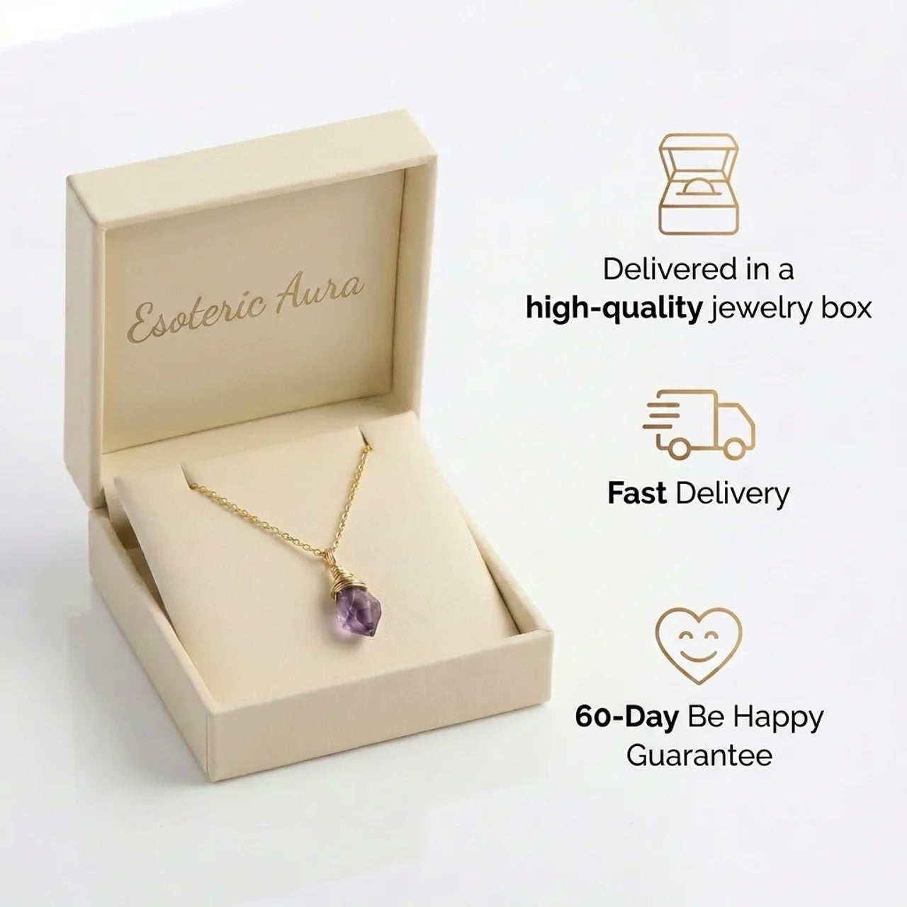 Amethyst Necklace - Elegant Pendant