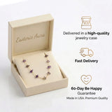 Amethyst Necklace - Raw Beads in Silver