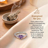 Amethyst Ring - Heart