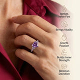 Amethyst Ring - Heart