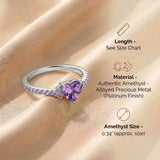 Amethyst Ring - Heart