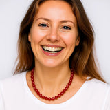 Carnelian Pearl Necklace