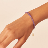 Amethyst Bracelet - 18K Gold Alloy