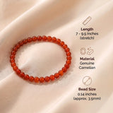 Carnelian Bracelet - Pearls