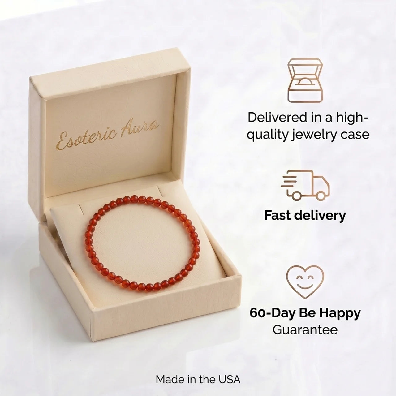 Carnelian Bracelet - Pearls