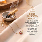 Carnelian Bracelet - Circle Pendant