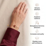 Carnelian Bracelet - Circle Pendant