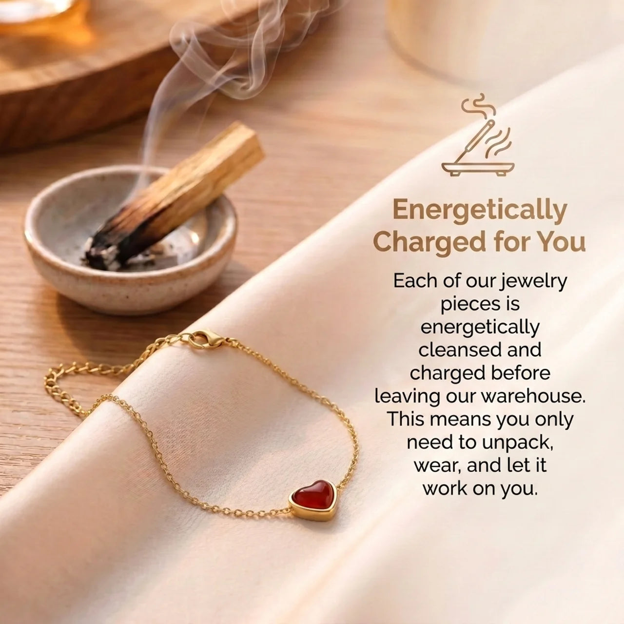 Carnelian Bracelet - Heart Shape