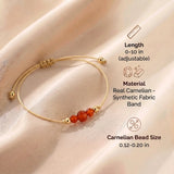 Carnelian Bracelet - Natural Cord