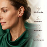 Carnelian Earrings - Heart Shape