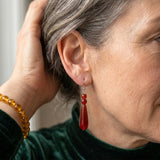 Carnelian Earrings - Teardrops